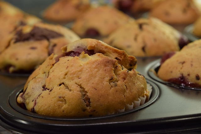 Meggyes muffin